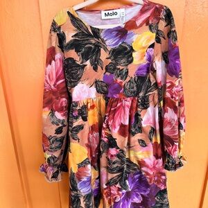Molo Kids Dress - Purple, Pink, Yellow Floral size 6